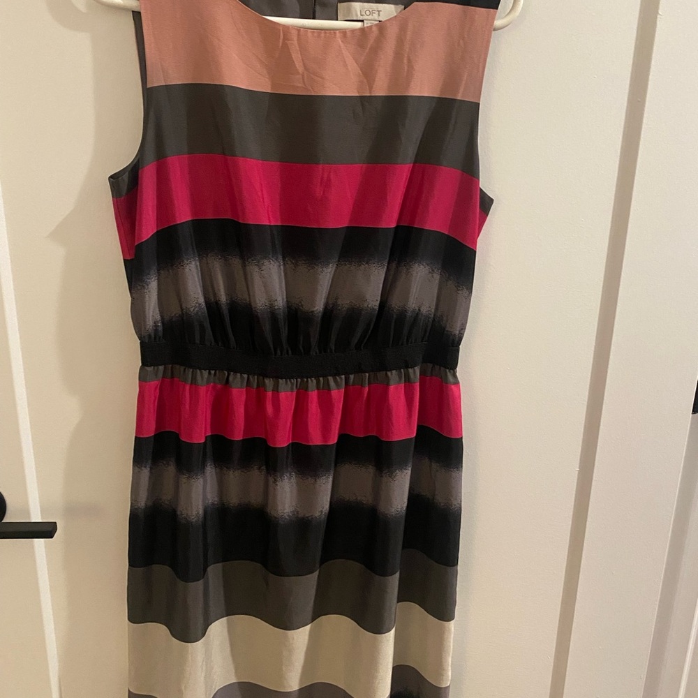 LOFT Women's Bold Striped Midi Dress